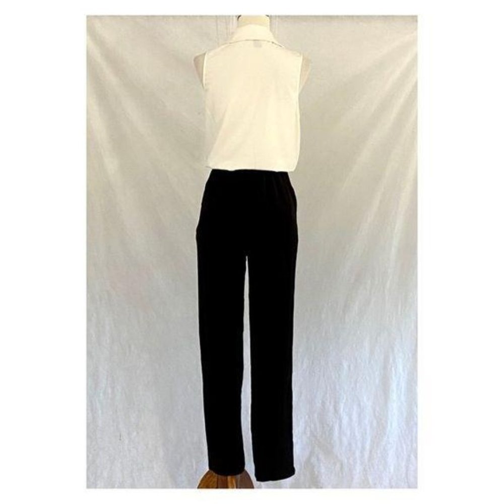 Forever 21 White Top Black Bottom Jumpsuit - Picture 9 of 10